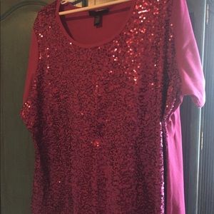 Pink Sequin Blouse
